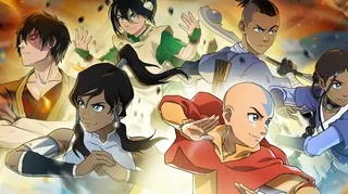 Art shows characters from Avatar.