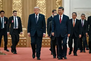 5月，特朗普总统在北京与习近平会面。