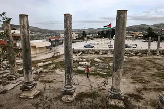The archaeological site of Sebastia, west of the Israeli-occupied West Bank city of Nablus.