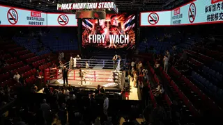 A general view of a boxing ring inside Max Muay Thai Stadium in Pattaya