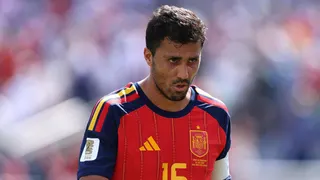 Rodri playing for Spain