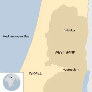 Map: Israel and the West Bank