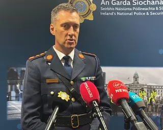 Garda commissioner Justin Kelly speaking to the media