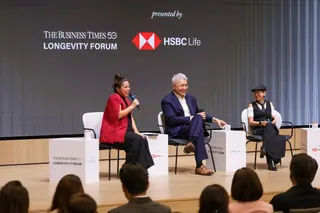 A second panel, Living Fully: Real Stories of Health, Purpose and Reinvention, shifted the focus to lived experiences. Moderated by media personality Charmine Yee (left), actor-director Tay Ping Hui and content creator Vicsland Poh shared their perspectives on staying active, purposeful and engaged later in life.