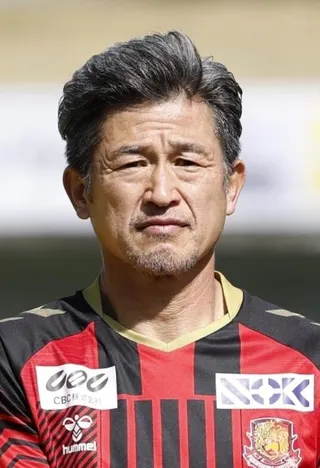 Kazuyoshi Miura struck in the 52nd minute to put Fukushima 5-0 ahead. Photo: Kyodo
