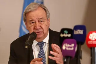 United Nations Secretary General Antonio Guterres, speaks during a press conference in Damascus, Syria, Sunday, July 26, 2026. [File: Omar Sanadiki/AP]