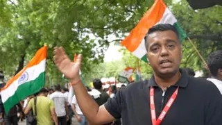 Vikas Pandey at protest site