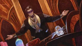 Art of the Corrupt Court Official card from Magic: The Gathering, illustrated by Drew Baker.
