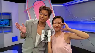 阿弟蕭景鴻(左)上節目分享兩代親情。圖／三立提供
