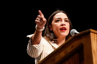 Congresswoman Alexandria Ocasio-Cortez (D-NY) speaks during a campaign rally for U.S. Senate candidate Abdul El-Sayed in Detroit, Michigan, U.S. July, 18, 2026. REUTERS/Rebecca Cook