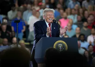 US President Donald Trump speaks at General Motors’ Milford Proving Grounds in Milford, Michigan on July 27, 2026. — AFP pic