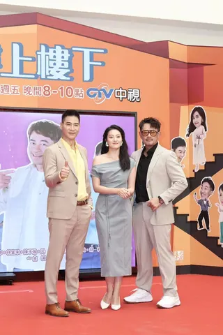 （左起）翁家明、顏曉筠、柯叔元現身首映記者會宣傳。（圖／記者田俊彥攝影）
