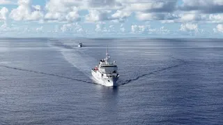 台北號海巡艦曾於2025年敦睦遠航帛琉。(圖/海巡署)