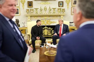 This handout photograph taken and released by the Ukrainian Presidential Press Service on July 28, 2026, shows Ukraine’s President Volodymyr Zelensky speaking with US President Donald Trump during their meeting in Washington, DC, amid the Russian invasion of Ukraine. — Ukrainian Presidential Press Service handout pic via AFP