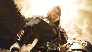Sephiroth appears in the clouds.
