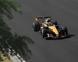 Lando Norris of McLaren on his way to winning the Hungarian Grand Prix.