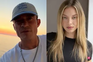 Orlando Bloom（左）被拍到和28岁名模瑞士名模露Luisa Laemmel（易莎莱梅尔）约会。 （取自Orlando Bloom、Luisa Laemmel IG。）