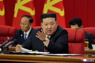 FILE PHOTO: North Korean leader Kim Jong Un speaks during the second plenary meeting of the Ninth Central Committee of the Workers' Party of Korea (WPK), in Pyongyang, North Korea, in this picture released June 23, 2026, by North Korea's official Korean Central News Agency. KCNA via REUTERS ATTENTION EDITORS - THIS IMAGE WAS PROVIDED BY A THIRD PARTY. REUTERS IS UNABLE TO INDEPENDENTLY VERIFY THIS IMAGE. NO THIRD PARTY SALES. SOUTH KOREA OUT. NO COMMERCIAL OR EDITORIAL SALES IN SOUTH KOREA./File