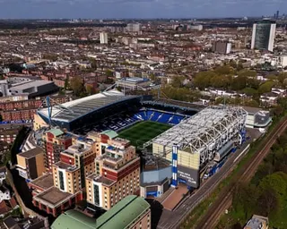 A view from above Stamford Bridge.