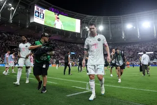 Lionel Messi leaves the pitch after Inter Miami’s 2-2 draw with Columbus Crew in his return to MLS action at Nu Stadium in Miami on August 1, 2026. — AFP pic