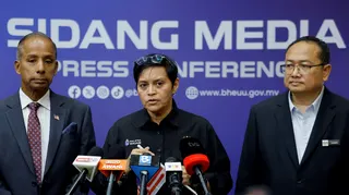 Minister in the Prime Minister’s Department (Law and Institutional Reform) Datuk Seri Azalina Othman Said (centre) during a press conference after the Minister in the Prime Minister’s Department (Law and Institutional Reform) monthly assembly.Also present were Deputy Minister in the Prime Minister’s Department (Law and Institutional Reform) M. Kulasegaran (left) and BHEUU director-general Datuk Zamri Misman (right). Bernama pic