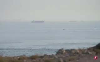 阿曼穆桑达姆半岛位于霍尔木兹海峡南岸。 （路透社）