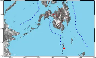 菲律賓民答那峨島西達沃省薩蘭加尼外海5日中午發生規模7.0地震，菲律賓火山暨地震...