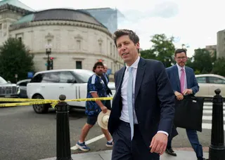 OpenAI執行長奧特曼(Sam Altman)7月30日抵達白宮出席會議。(路...