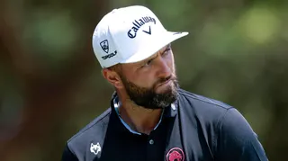 Golf Jon Rahm at a LIV Golf event