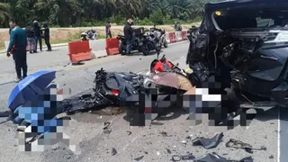 马国南北大道摩托车撞休旅车 狮城骑士伤重不治