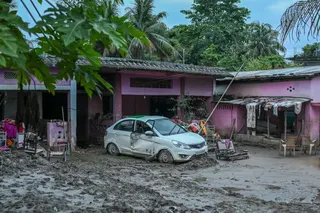 A car outside a home
