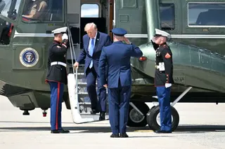 US President Donald Trump steps off Marine One to board Air Force One at Joint Base Andrews, Maryland, on August 4, 2026 [AFP]