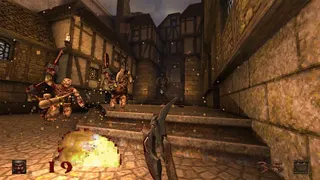 Gameplay of Dawn of the Machine featuring combat against Rocket Ogres.