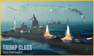 川普級戰艦想像圖。（圖取自維基共享資源，版權屬公有領域）