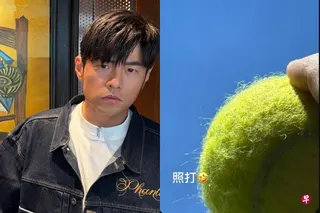 周杰伦8月5日因为爆料而登热搜，在Instagram贴出网球图被视为无视谣言。 （取自周杰伦IG）