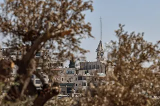 A view of the Palestinian Christian town of Taybeh in the Israeli-occupied West Bank. Photo: AFP