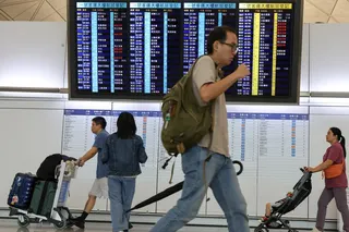 At least 12 flights connecting Hong Kong with mainland China, Taiwan and Japan have been cancelled because of Typhoon Dolphin. Photo: Edmond So