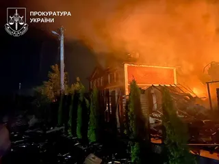 At least three people including a child were killed, and four injured, during the latest Russian attack on Ukraine’s capital Kyiv and nearby areas. Photo: Handout via EPA