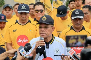 Home Minister Datuk Seri Saifuddin Nasution Ismail speaks to the media after the Star City FC Tour send-off ceremony in Putrajaya today. -- NSTP/AIZUDDIN SAAD