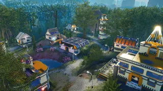 A player-built town in Stars Reach, a sandbox MMO by Playable Worlds, Inc.