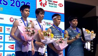 Malaysia’s Yap Roy King and Tee Kai Wun emerged victorious in an all-Malaysian Korea Masters final against Soh Wooi Yik and Man Wei Chong. — Social media screengrab