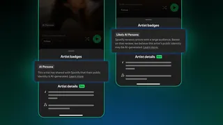 Spotify will apply a “Likely AI Persona” badge for suspected AI artists.