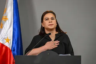 Lawyers for Sara Duterte argued the case could not be pursued while she was being impeached. — AFP pic