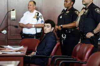 a man sitting down