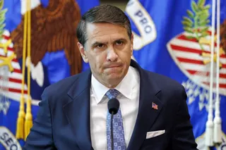US Attorney General Todd Blanche attends a press conference to announce actions regarding a Chinese national marriage fraud scheme at the Justice Department in Washington on Wednesday. (Photo: EPA)
