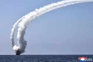 FILE PHOTO: The newly built naval destroyer Kang Kon conducts tests during an assessment of its combat systems, including the test firing of a strategic cruise missile, at an unknown location in North Korea, July 3, 2026, in this picture released July 5, 2026 by North Korea's official Korean Central News Agency. KCNA via REUTERS ATTENTION EDITORS - THIS IMAGE WAS PROVIDED BY A THIRD PARTY. REUTERS IS UNABLE TO INDEPENDENTLY VERIFY THIS IMAGE. NO THIRD PARTY SALES. SOUTH KOREA OUT. NO COMMERCIAL 
