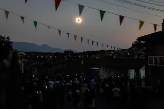 From Iceland to Spain, people flocked to viewing spots to see the moon completely block out the sun.