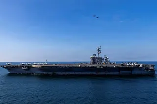 The aircraft carrier USS Abraham Lincoln sails in support of the “Operation Epic Fury” attack on Iran from an undisclosed location on March 3. Photo: US Navy/Reuters