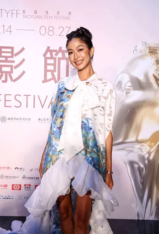 福本幸子盛裝出席。圖／桃園電影節提供