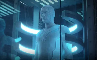 The Vision, in monochromatic colors, in WandaVision.